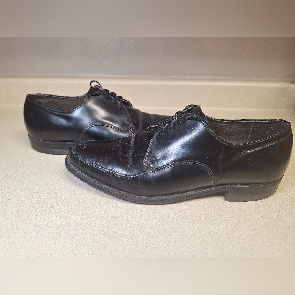 Vintage Leather Classics Black Leather Oxford Dress Shoes